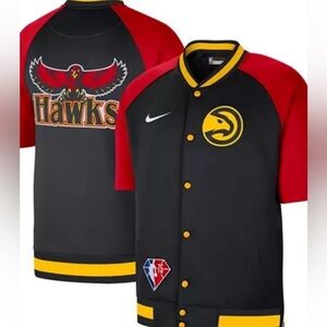 Men's Atlanta Hawks Nike 2021/22 Therma Flex  Full-Snap Bomber Jacket XXL